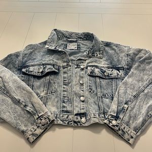 Crop jean jacket
